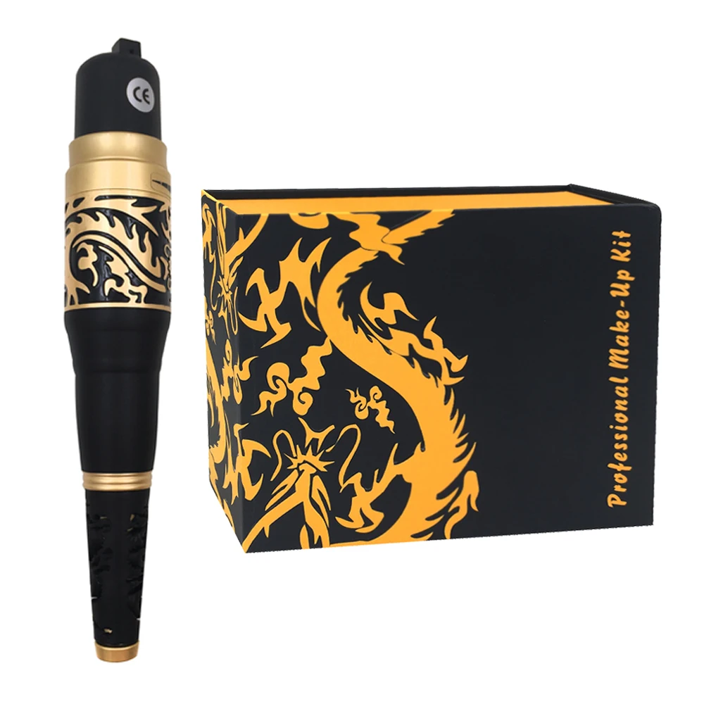 Free Shipping 1Pcs Permanent Makeup Golden Dragon Tattoo Machine Gun Supply | Красота и здоровье