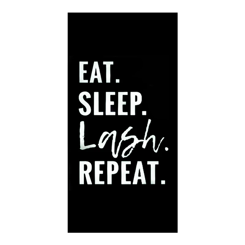 

Funny Black Eat Sleep Lash Repeat Microfiber Beach Shower Towels Eyelash Lash Lightweight Sport Towels for Woman Makeup Gifts