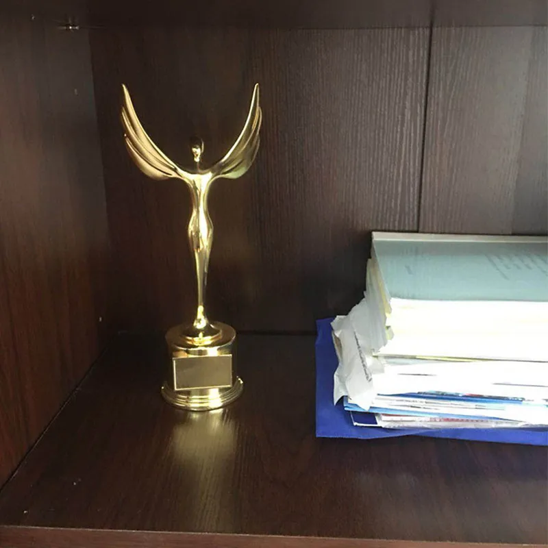 Оскар Ангел Золотое покрытие трофей Haoxuecaikuai для атлетических чемпионов награда Кубок трофей спортивный сувенир R1679