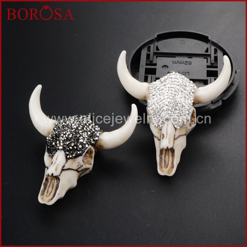 Borosa 5 шт. Longhorn смолы рога крупного рогатого скота бык Буффало кулон