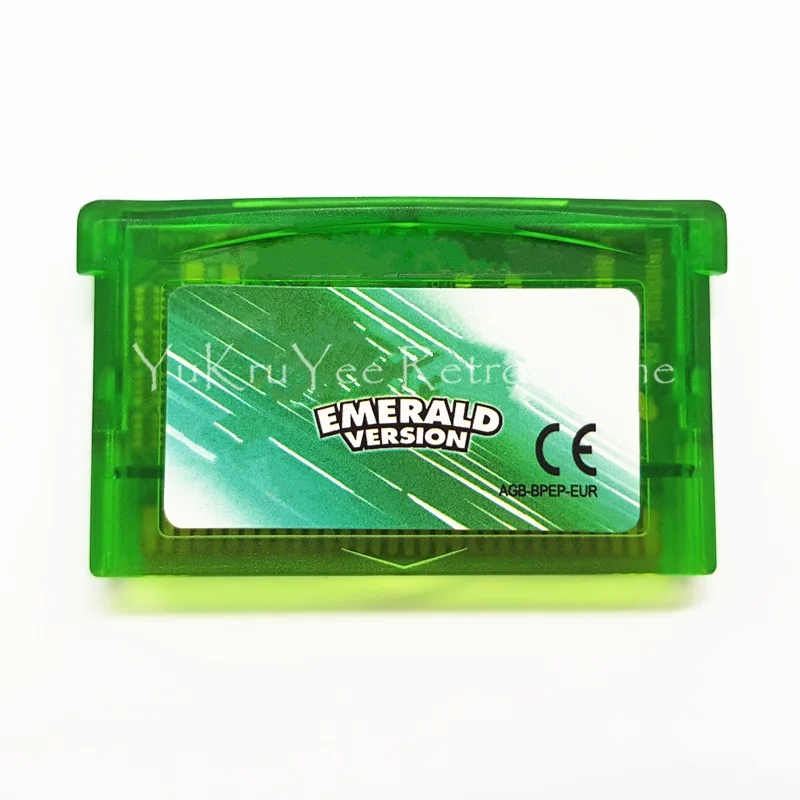 Emerald GRE Изумрудный огонь красный лист зеленый Рубин Сапфир видеоигры карты памяти картридж для 32 бит консоли аксессуары ЕС Версия - Цвет: Emerald GRE