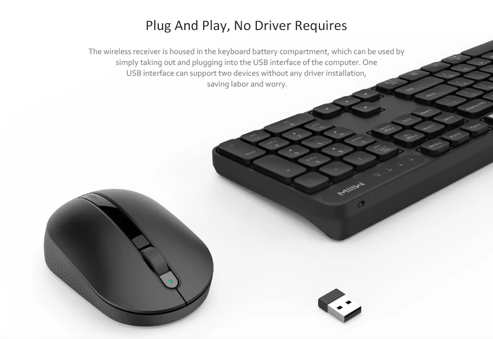 MI Mijia MIIIW, беспроводная офисная клавиатура, мышь, набор, система Windows/Mac, переключение одной кнопкой, 104 клавиш, IPX4, Водонепроницаемая клавиатура