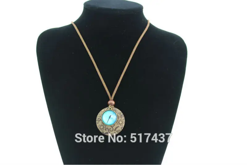 2017 Новый дизайн длинное женское ожерелье с голубым калейдоскопом драгоценностью