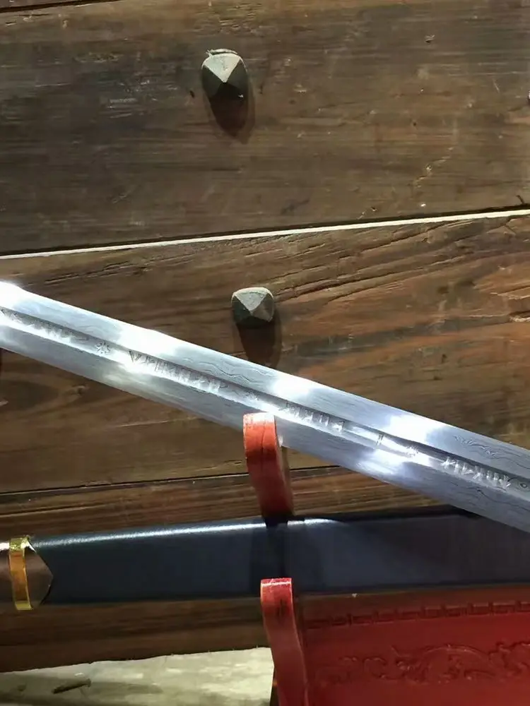 Новый Властелин Колец Anduril меч Арагорна булатная Дамасская сталь и кожа оболочка