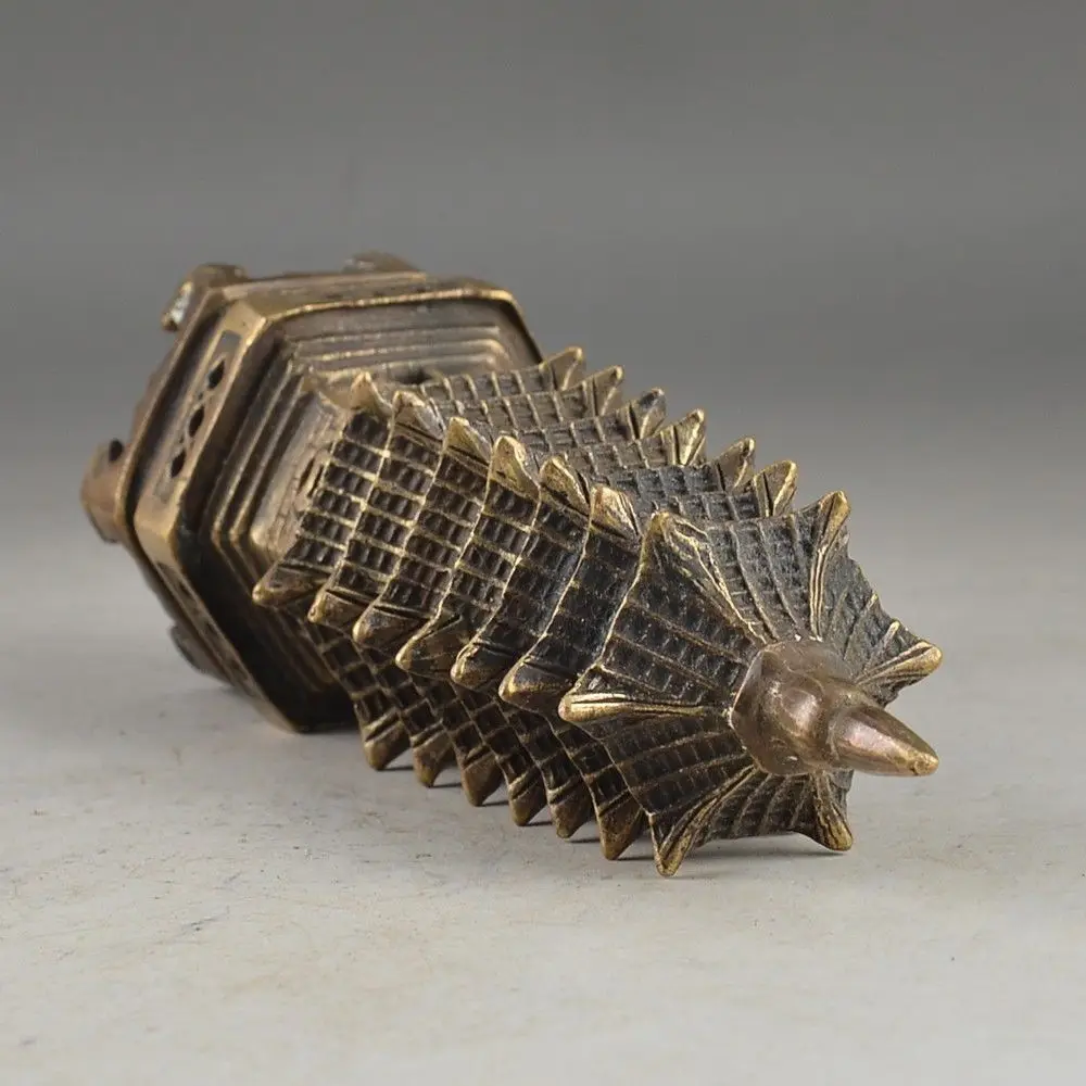 Китайская латунная винтажная ручная работа 7 этажная Коллекционная башня