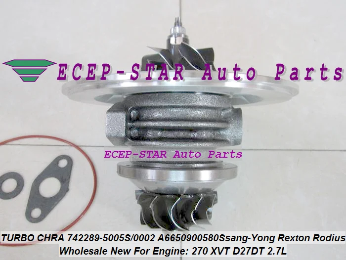 Турбо картридж CHRA core 742289 5005S 0004 A6650900580 A6650900480 A6650901580 для Ssang Yong Rexton Rodius D27DT|turbo