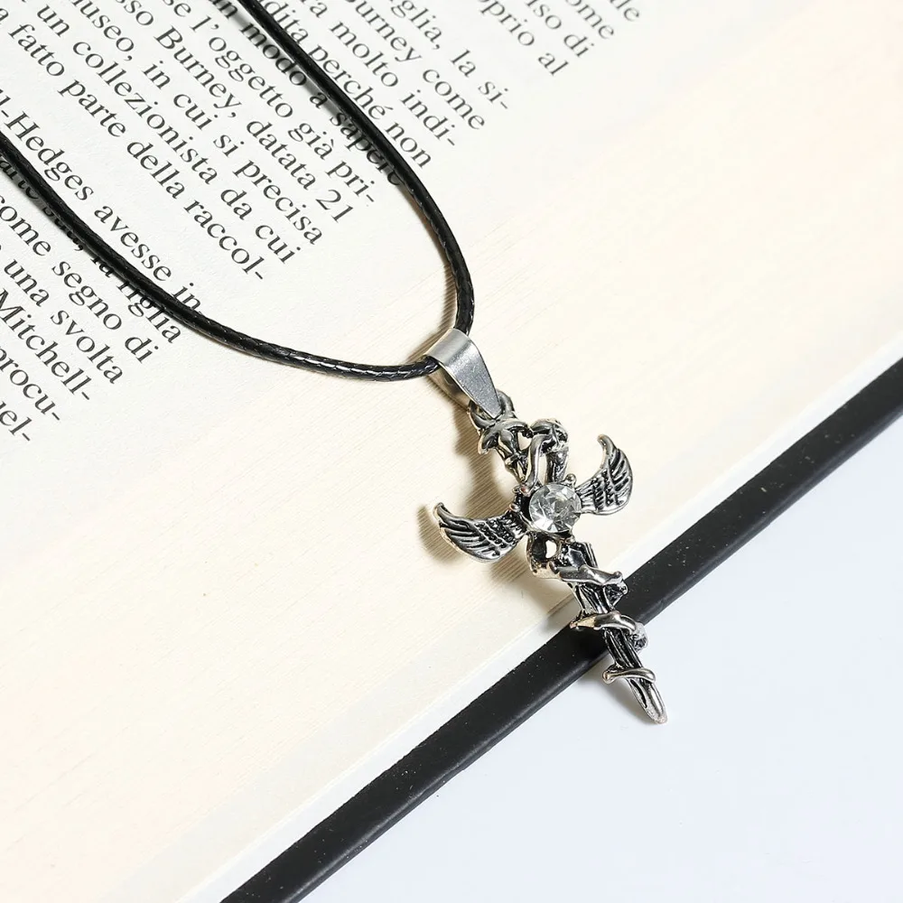 8 сезонов винтажное ожерелье с кулоном в виде меча Стразы мужское ювелирное