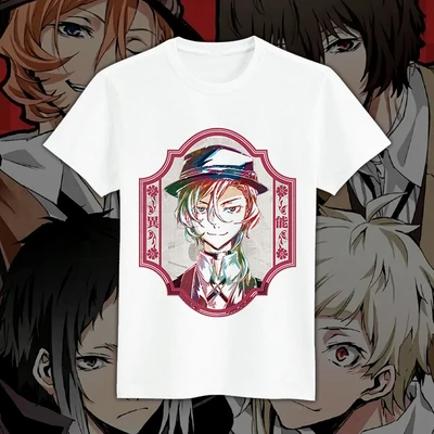 Новая футболка Bungou для бродячих собак Nakahara Chuuya дазай Осаму, Мужская футболка, летние футболки, топы