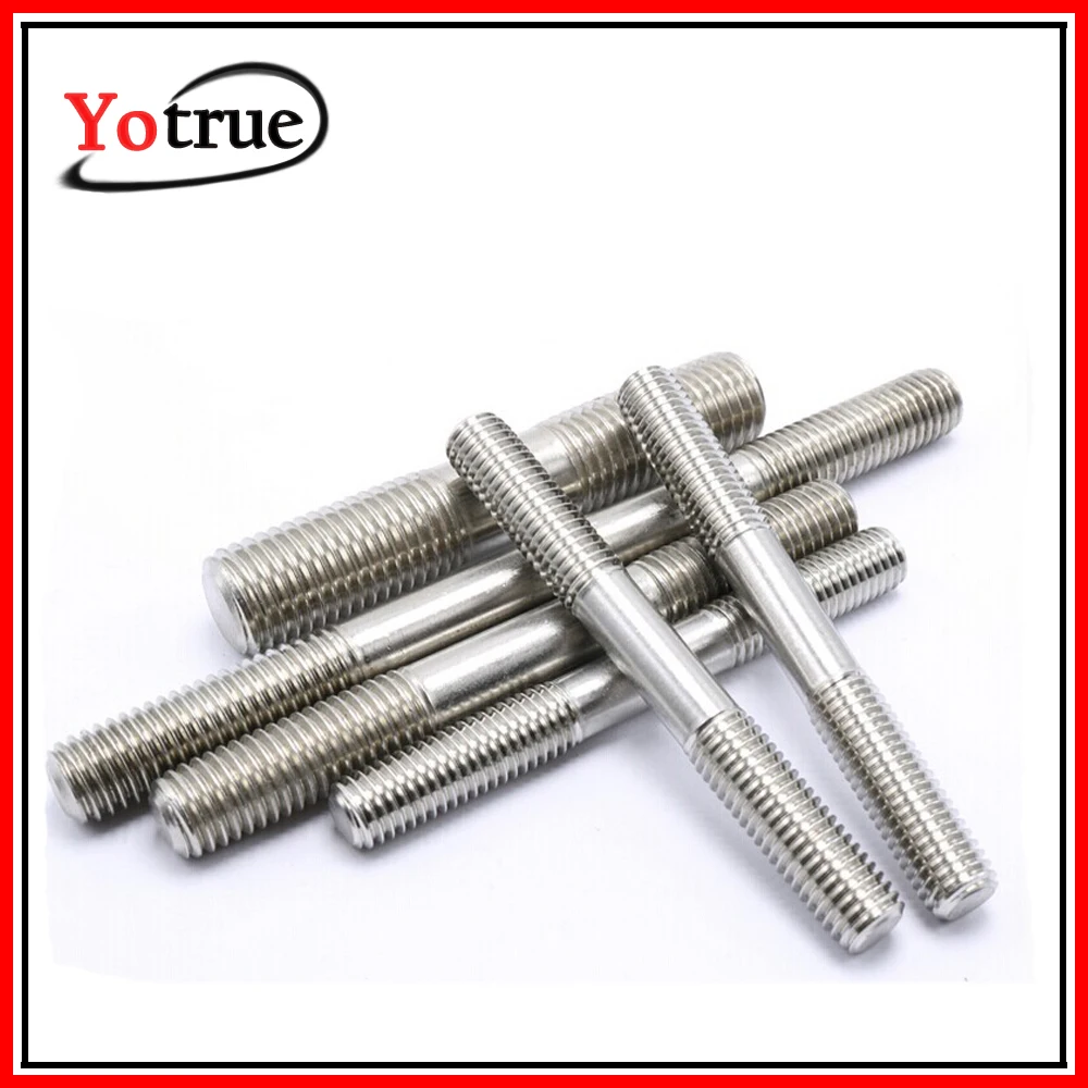 50 шт./лот SS304/316 M2 * 20-M2*200 двухконцевые стержни резьбовые болты из нержавеющей стали