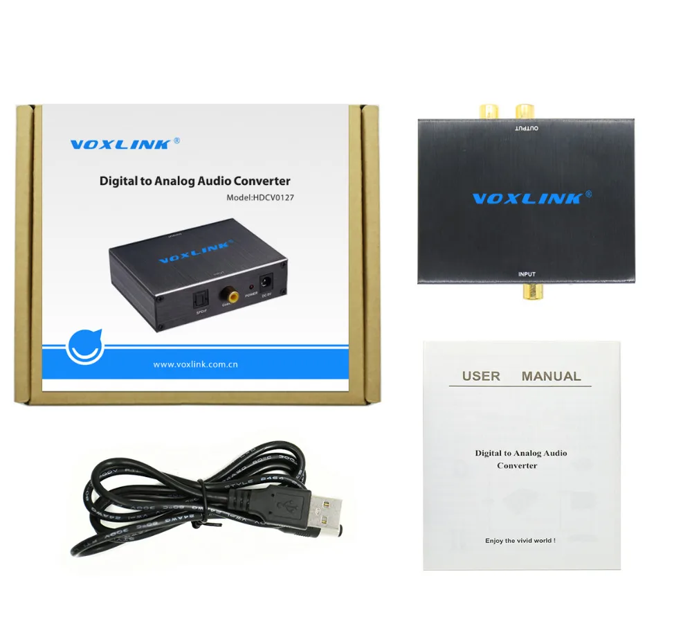 Voxlink цифро аналоговый аудио конвертер адаптер цифровой Adaptador оптический