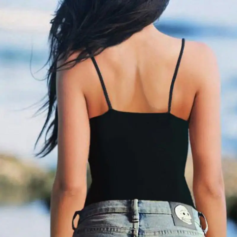 Майка женская без рукавов с V образным вырезом|vest ladies|loose caminew summer |