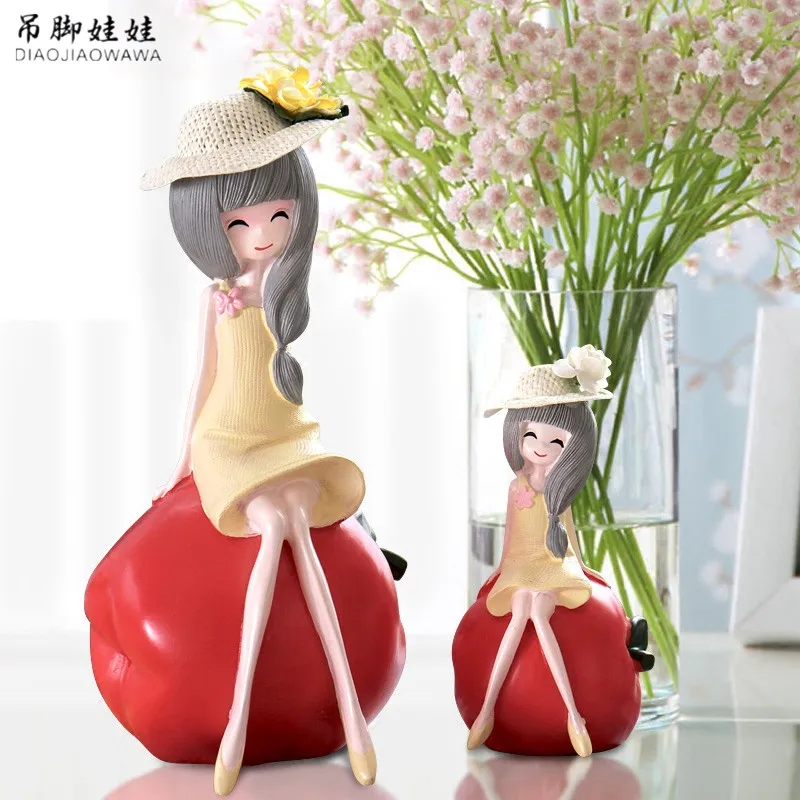 Детские фигурки девушек подарок на день рождения творческие украшения для офиса