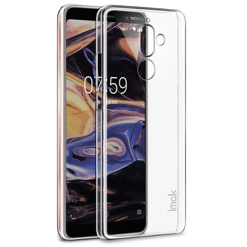 Чехол IMAK Crystal для Nokia 7 Plus жесткий прозрачный чехол ПК Fundas чехлы телефонов задняя