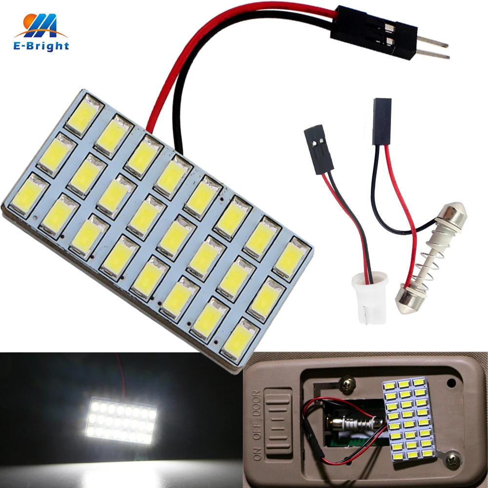 YM E Bright 50 шт. светодиодный светильник 5730 24 SMD s 12 В постоянного тока с T10 фестон