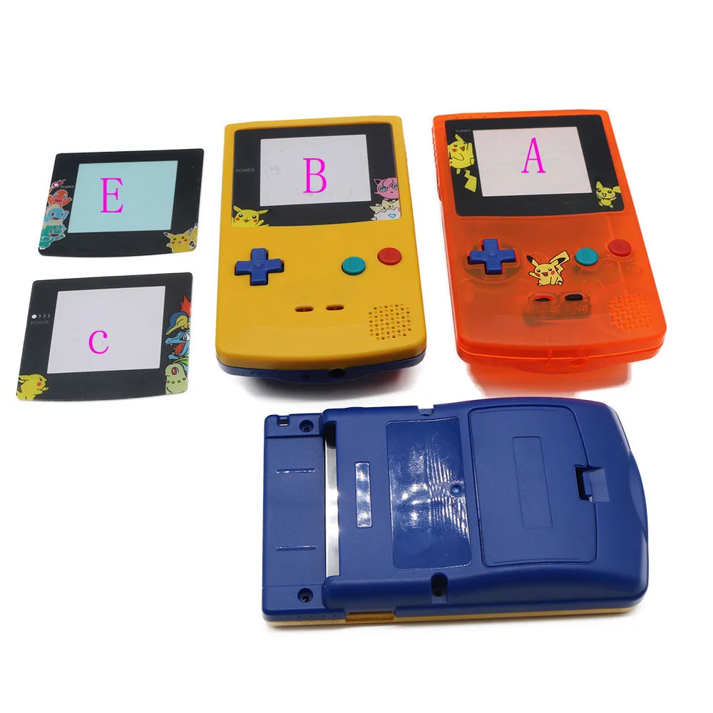 Чехол для GameBoy прозрачный оранжевый желтый Корпус замены GBC корпус чехол |