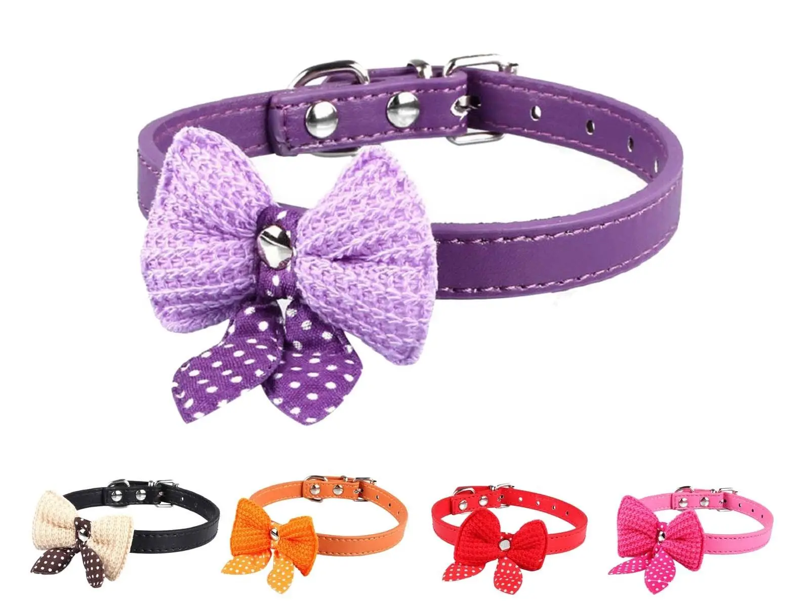 2016 свитер с бантом собака щенок регулируемые ошейники для домашних животных из