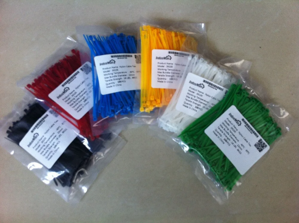 100 шт. самоблокирующиеся пластиковые нейлоновые кабельные стяжки ширина мм 2 5