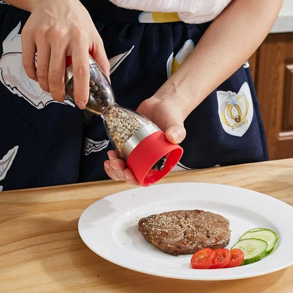 2019 Hot Sale Free Shipping Pepper Shaker Dual Salt Mill Hourglass Shape Spice Grinder Kitchen Tools Gadgets | Дом и сад