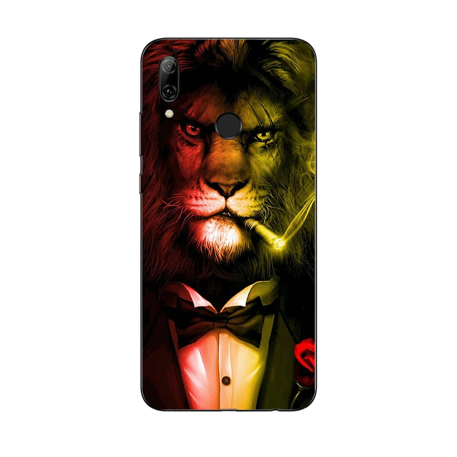 Для huawei P Smart 2019 мягкий чехол для телефона TPU силиконовый защитный с принтом крышка