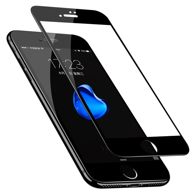 Защитное закаленное стекло из углеродного волокна для iphone 7 8 plus X 10 прозрачная
