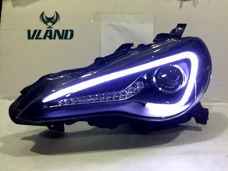 

VLAND manufacturer for Car head lamp for FT86 LED Headlight 2012 2013 2016 for GT86 Head light with H7 Xenon lamp and Day light