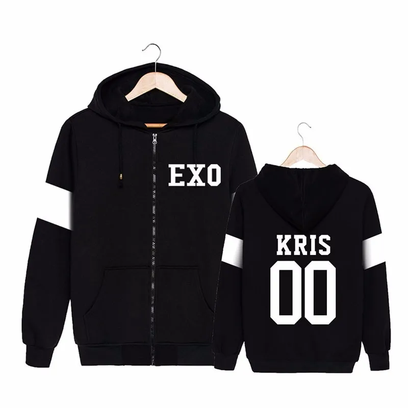 KPOP корейский модный альбом Ехо мы один Beakhyun Chanyeol D.O. Хлопковые толстовки с капюшоном на молнии; толстовки на молнии
