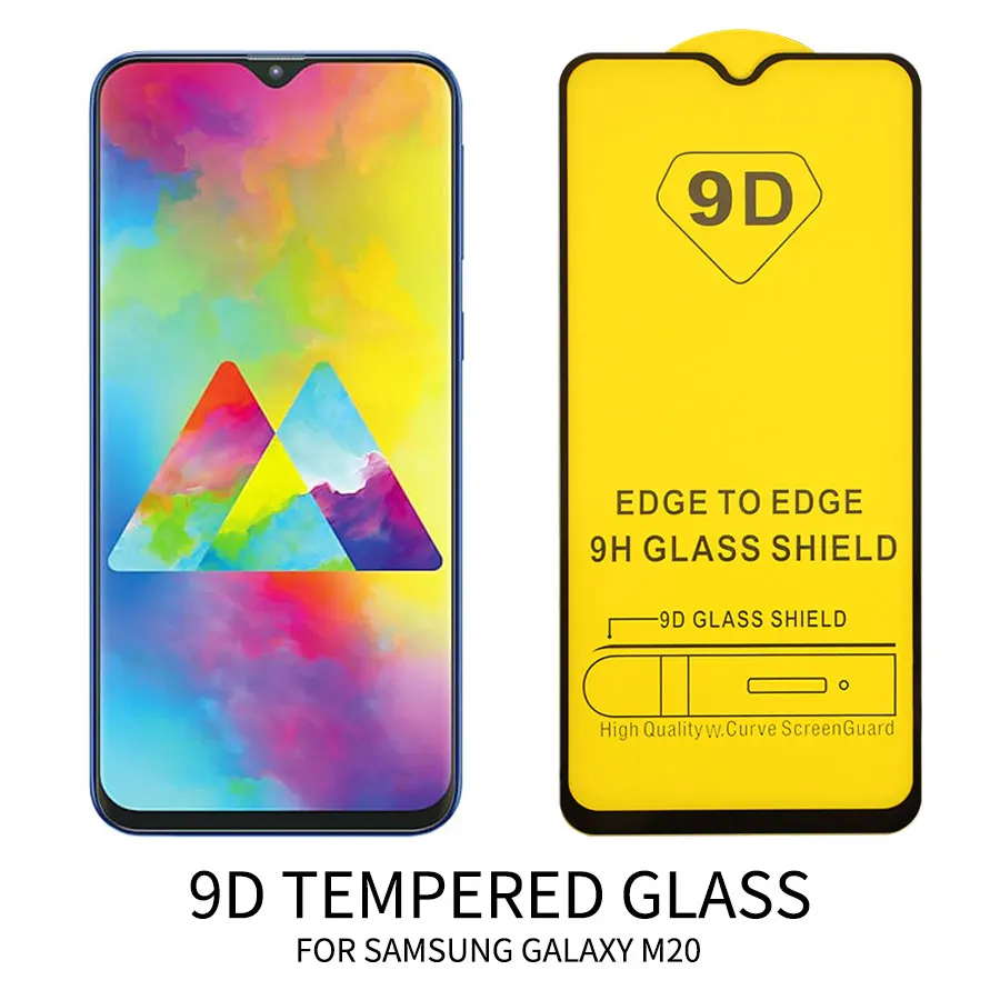 9D полное покрытие из закаленного стекла для samsung Galaxy M10 M20 M30 клея Защитная пленка |