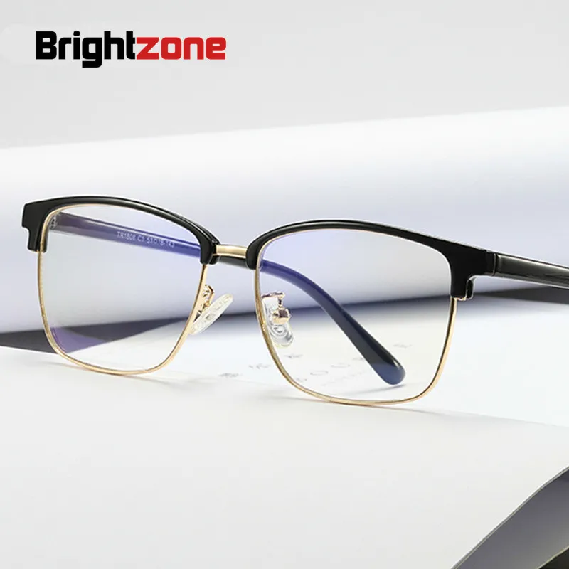 Brightzone Новый рамки для мужчин и женщин очки близорукости модные TR90 Анти Blue Ray