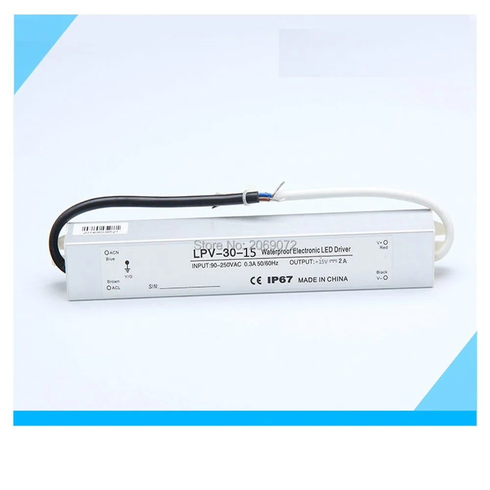 Водонепроницаемый уличный источник питания с одним выходом для светодиодной