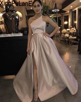 xingpulaner elegant prom dress 2019 a line satin off the shoulder high leg slit dubai saudi arabic long evening gown