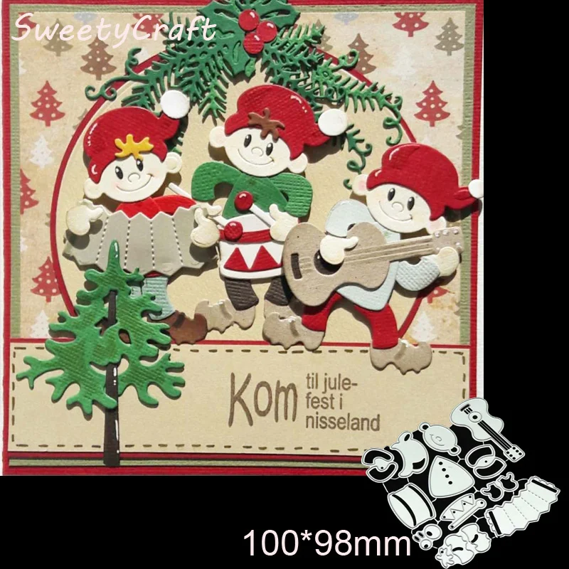 

Metal Cutting Die Noel Christmas band Craft Dies Scrapbooking New 2022 Stamps Stencil Embossing Photo Album Card Making Decor