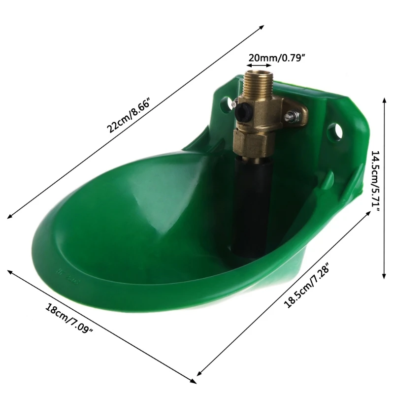 

Automatic Sheep Water Bowl Copper Plastic Cattle Drinker Valve Animal Dispenser Farm Cup