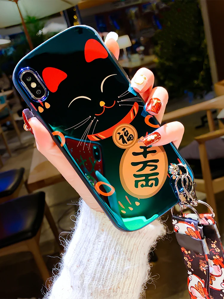 Геймпад дизайн для iPhone XR Lucky Cat tpu чехол iphone XS Max X 8plus 7 6 6S plus 8 blessing праздничный