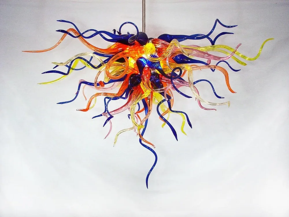 

Primary Playground Hand Blown Glass Chandelier with LED Bulbs