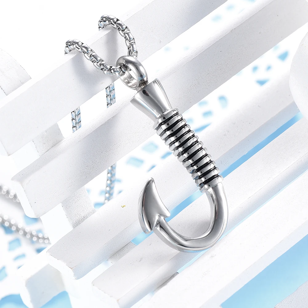 IJD8423 316L из нержавеющей стали рыболовный крючок подвеска медальон Ювелирное
