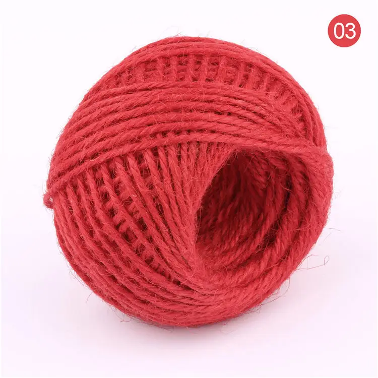 color 3 1,5 мм 50 метров натуральный джутовый шпагат шнур DIY декоративный ручной работы аксессуар пеньковая веревка для крафтинга упаковочная коробка линия - Цвет: color 3