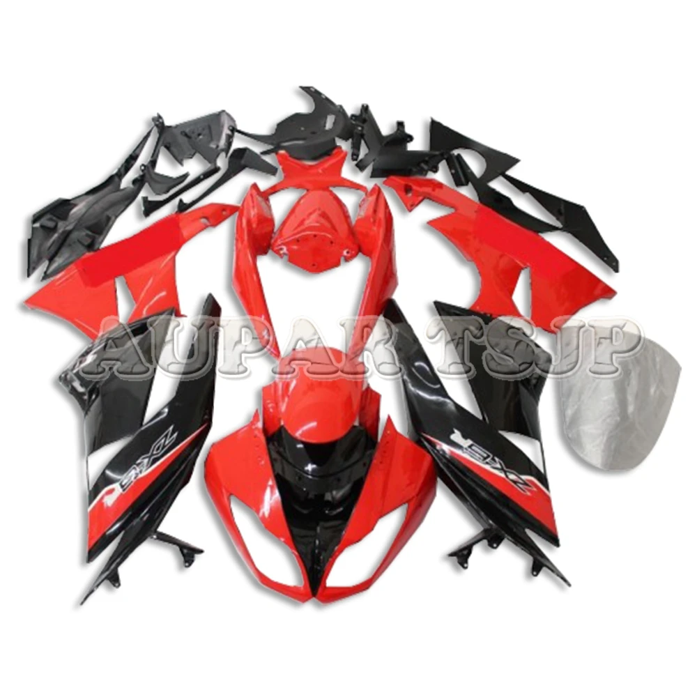 Красно черный Кузов мотоцикла для Kawasaki ZX636 2009 2010 2011 2012 ZX6R 09 10 11 12 636 Обтекатели из