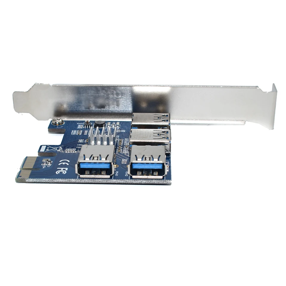 PCIE PCI-E PCI Express Riser Card 1x до 16x1 до 4 USB 3,0 слот мультипликатор концентратор адаптер для Биткоин Майнер BTC устройств