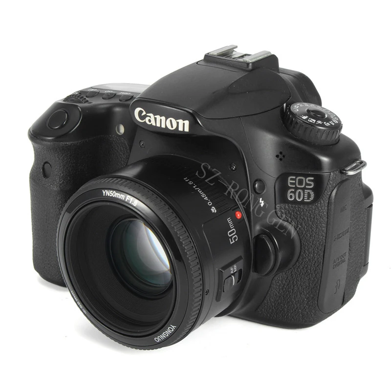 YONGNUO YN 50 мм F1.8 объектив с большой апертурой и автофокусом для Canon EF Mount EOS Camer+ сумка для объектива+ бленда ES-62II