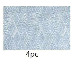 4 PC BLUE Junwell плетеные Тканые Красочные Геометрические салфетки Жаростойкие обеденные настольные коврики Нескользящие водонепроницаемые моющиеся 4 шт. или 6 шт. в комплекте - Цвет: 4 PC BLUE