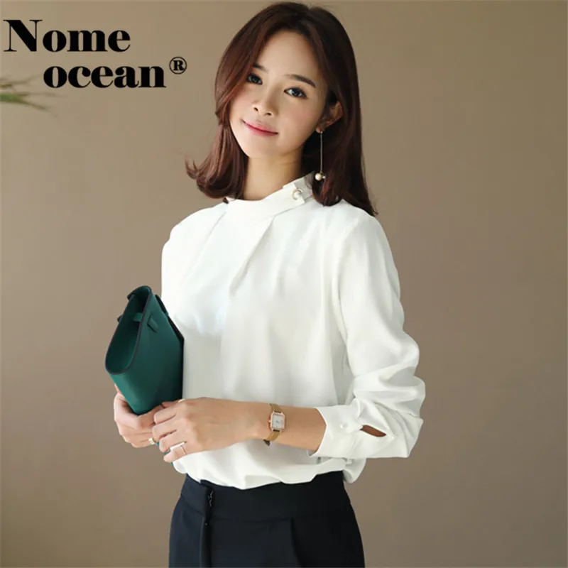 Button-up Collar Women's Blouses Asymmetric Ruffle Shoulder Design Long Sleeve Shirts for Women 2018 Autumn Tops Shirt M18080710 |