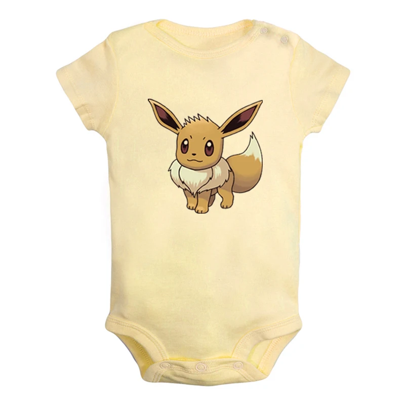 JbBaby586YD Детский комбинезон с покемоном Иви из мультфильма Jolteon Vaporeon для новорожденных мальчиков и девочек, Униформа-комбинезон с принтом - Цвет: JbBaby586YD