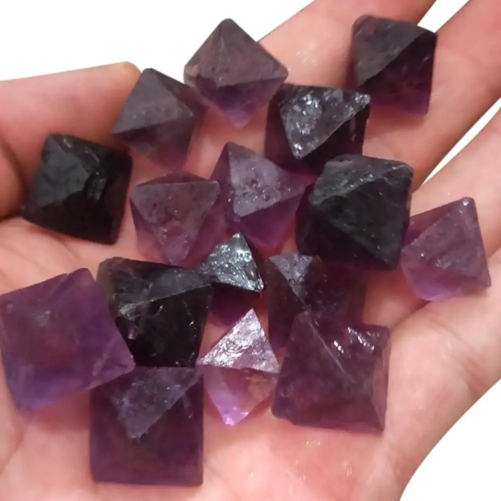 Натуральные камни и кристаллы минералы восьмигранный Красочные Флюорит сырья