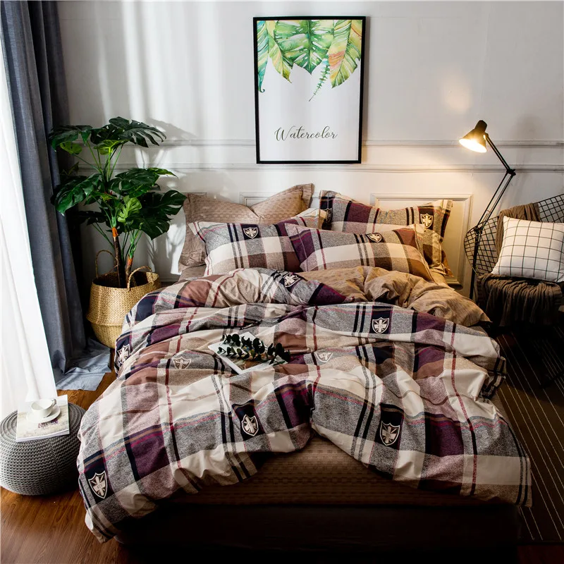 4PCS bedding set 2018 new 100% cotton bed duvet cover sheet pillowcase sets bedclothes for | Дом и сад