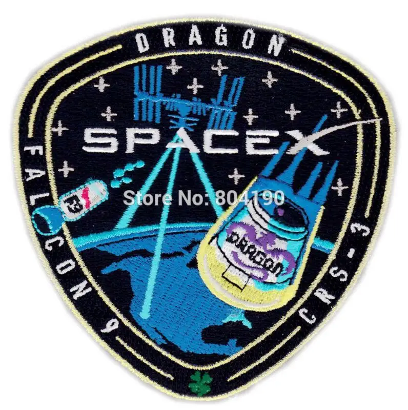 Оригинальная нашивка SPACEX Mission DRAGON FALCON 9 ISS с вышивкой |