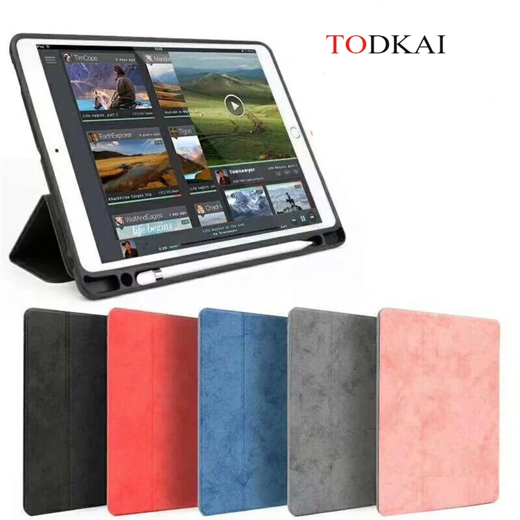 Магнитный умный чехол для iPad Pro 12 9 с держателем карандашей мягкий из