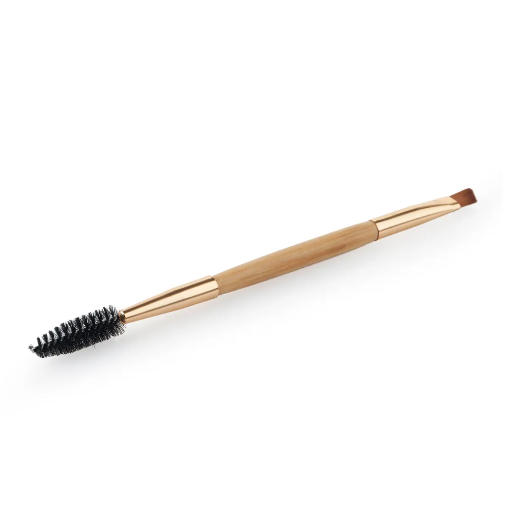 1 PC Pure Handmade Makeup Brush Cosmetic Double-headed Blending Eyebrow Eyelash Eyeliner brand new and high quality G417 | Красота и