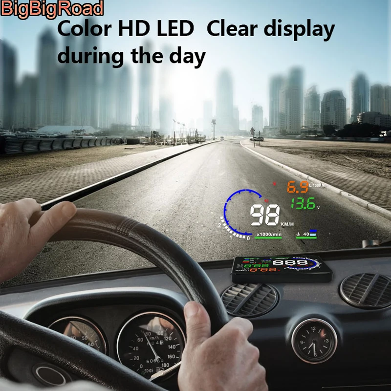 BigBigRoad для Jeep Grand Cherokee Compass Wrangler JK TJ Renegade patriot Car OBD2 II проектор лобового стекла