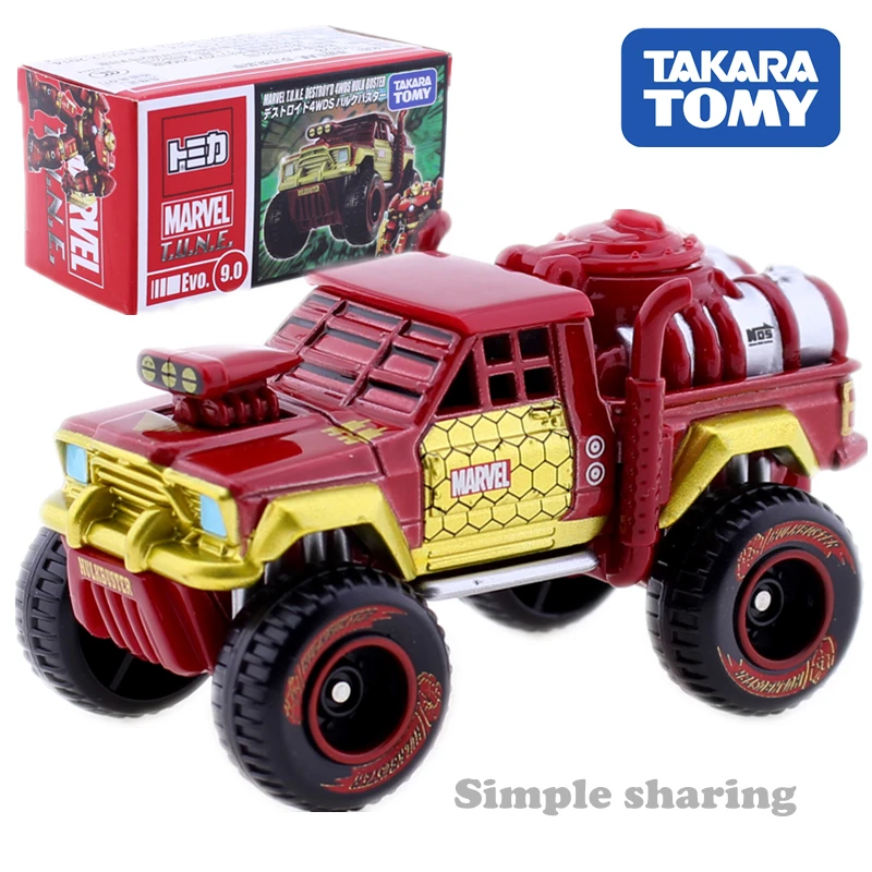 Takara Tomy Tomica Disney с героями комиксов Марвел мелодия EVO 9 0 автомобиля халкбастера