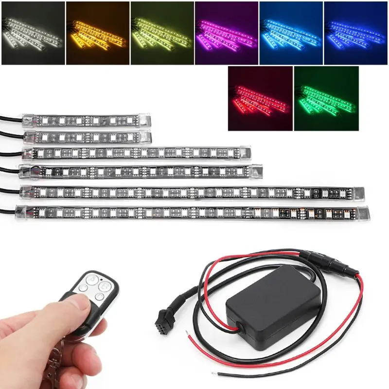 6 шт 5050 SMD гибкие полосы RGB мигающий светильник светодиодный пульт дистанционного